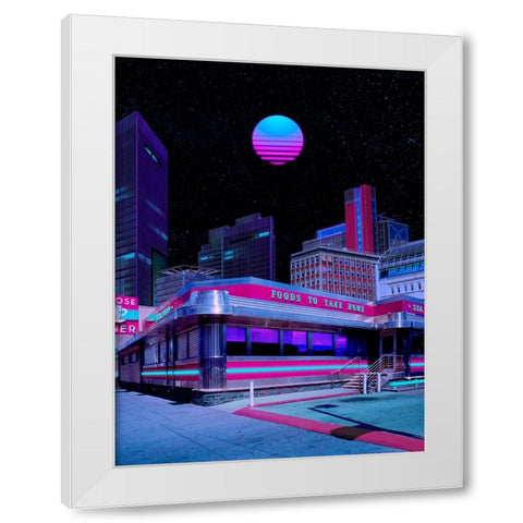 Nocturnal Paradise 4 White Modern Wood Framed Art Print by Orozco, Danner