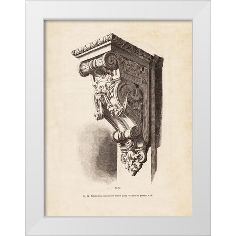 Architectural Ornament - IV White Modern Wood Framed Art Print by CAG