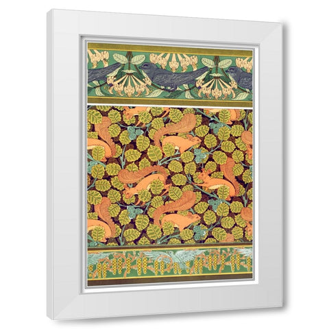 Decoration And Ornament - III White Modern Wood Framed Art Print by CAG