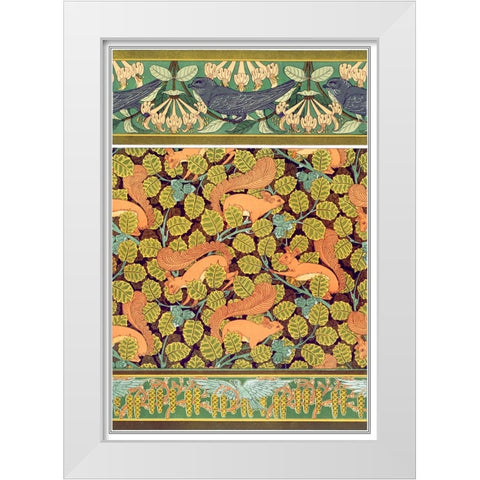 Decoration And Ornament - III White Modern Wood Framed Art Print by CAG