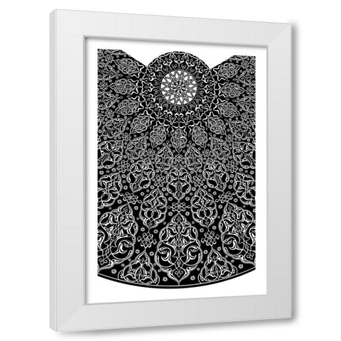 Decoration And Ornament - VII White Modern Wood Framed Art Print by CAG
