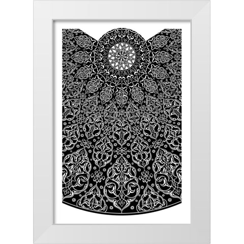 Decoration And Ornament - VII White Modern Wood Framed Art Print by CAG