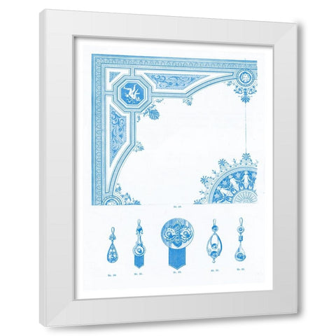 Vintage Pattern I White Modern Wood Framed Art Print by Gewerbehalle