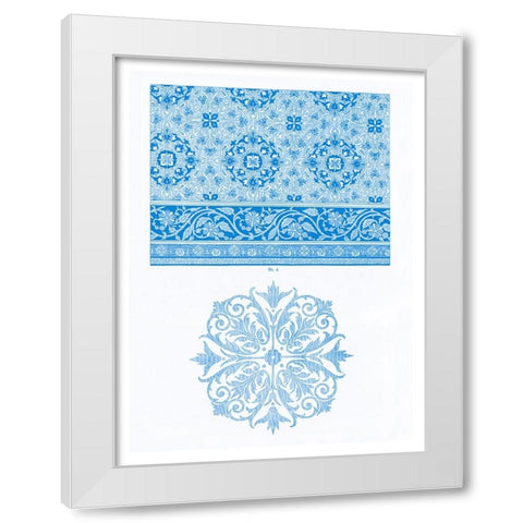 Vintage Pattern II White Modern Wood Framed Art Print by Gewerbehalle