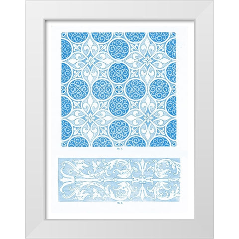 Vintage Pattern IV White Modern Wood Framed Art Print by Gewerbehalle