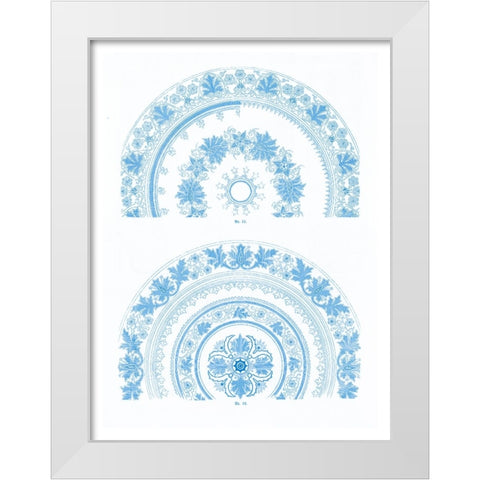 Vintage Pattern VI White Modern Wood Framed Art Print by Gewerbehalle