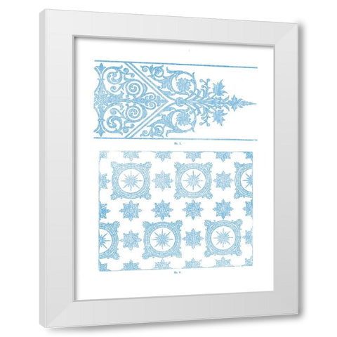Vintage Pattern VII White Modern Wood Framed Art Print by Gewerbehalle