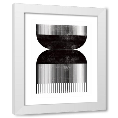 Comb - I White Modern Wood Framed Art Print by CAG