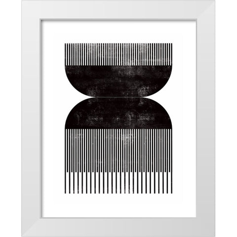 Comb - I White Modern Wood Framed Art Print by CAG