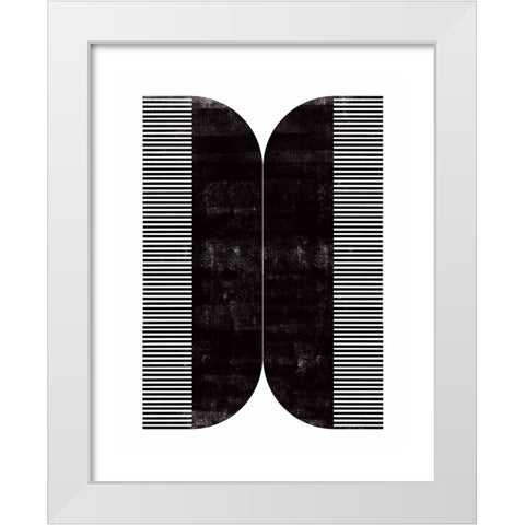 Comb - II White Modern Wood Framed Art Print by CAG