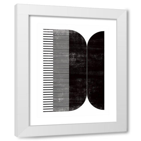 Comb - III White Modern Wood Framed Art Print by CAG