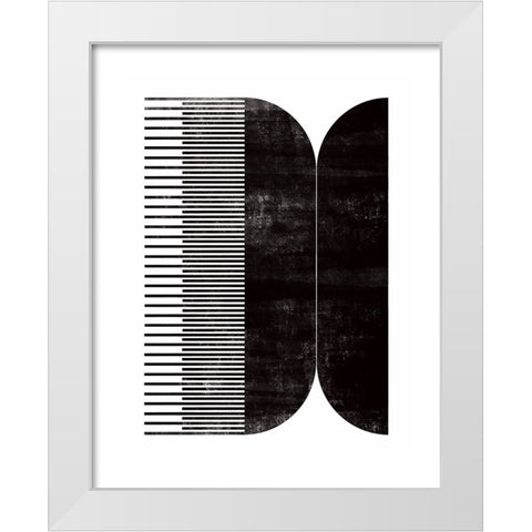 Comb - III White Modern Wood Framed Art Print by CAG