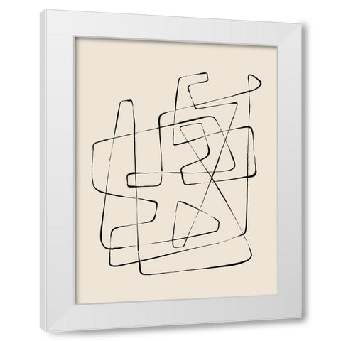 Heading Nowhere White Modern Wood Framed Art Print by CAG