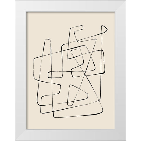 Heading Nowhere White Modern Wood Framed Art Print by CAG