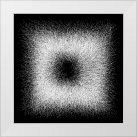 Strokes III White Modern Wood Framed Art Print by Sina