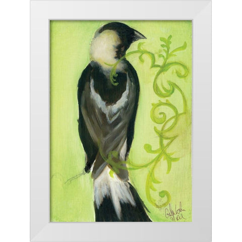 Bird Study III White Modern Wood Framed Art Print by Adkin, Arielle