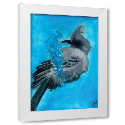 Bird Study IX White Modern Wood Framed Art Print by Adkin, Arielle