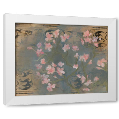 Cherry Blossoms II White Modern Wood Framed Art Print by Adkin, Arielle