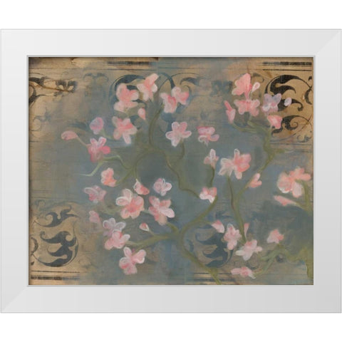 Cherry Blossoms II White Modern Wood Framed Art Print by Adkin, Arielle
