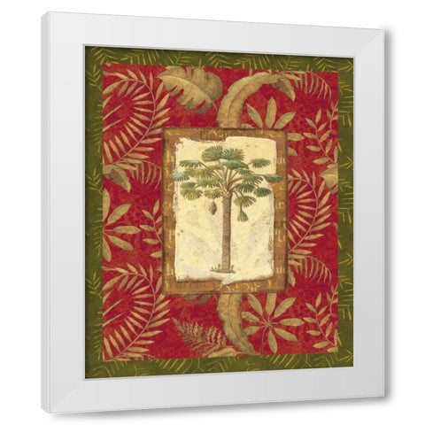 Exotica Palm I White Modern Wood Framed Art Print by Audrey, Charlene