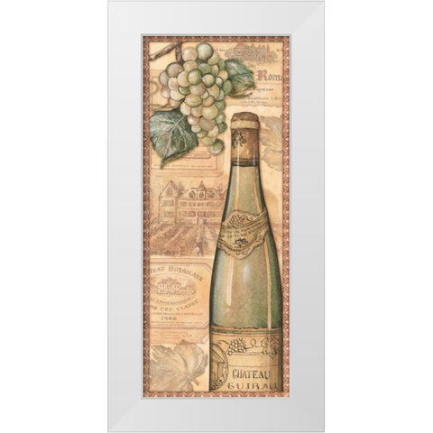 Vineyards - White White Modern Wood Framed Art Print by Audrey, Charlene