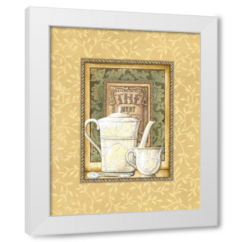 The Vert White Modern Wood Framed Art Print by Audrey, Charlene