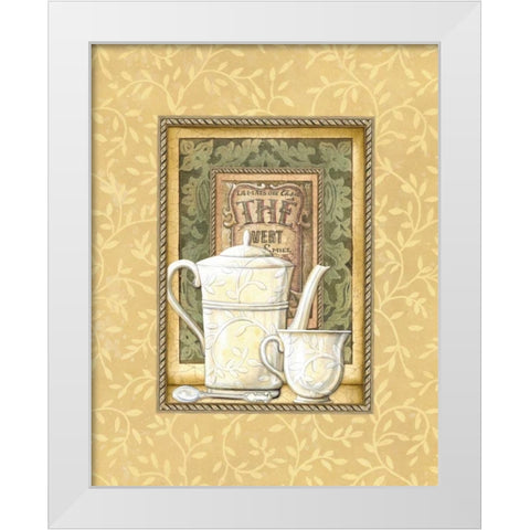 The Vert White Modern Wood Framed Art Print by Audrey, Charlene