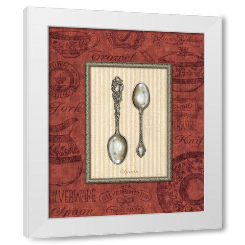 Spoon White Modern Wood Framed Art Print by Audrey, Charlene