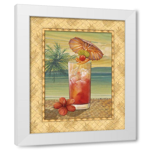 Island Nectar III White Modern Wood Framed Art Print by Audrey, Charlene