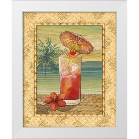 Island Nectar III White Modern Wood Framed Art Print by Audrey, Charlene