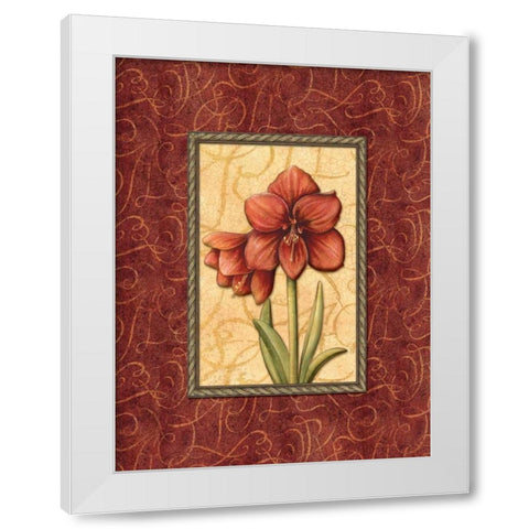 Red Passion IV White Modern Wood Framed Art Print by Audrey, Charlene