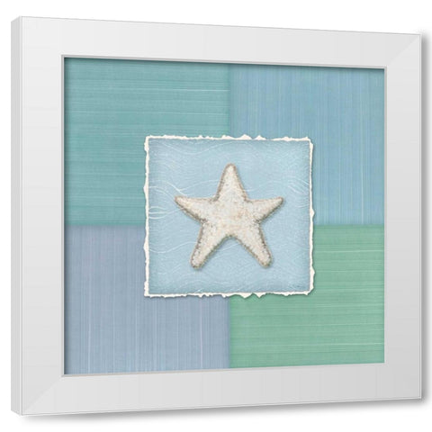 Blue Sea I White Modern Wood Framed Art Print by Audrey, Charlene