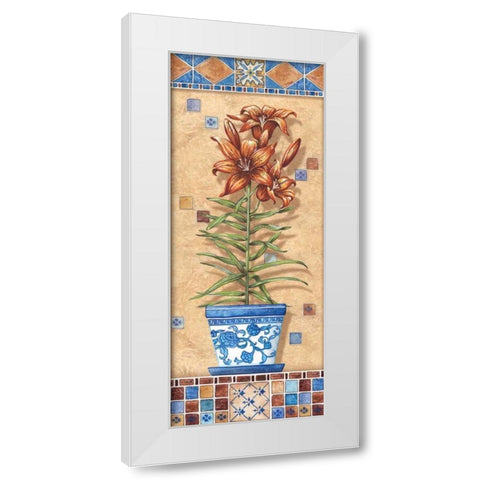 Flower in Greece II White Modern Wood Framed Art Print by Audrey, Charlene