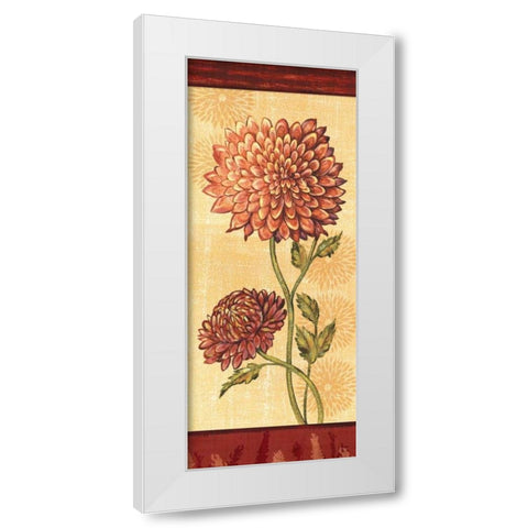 Dahlia I White Modern Wood Framed Art Print by Audrey, Charlene