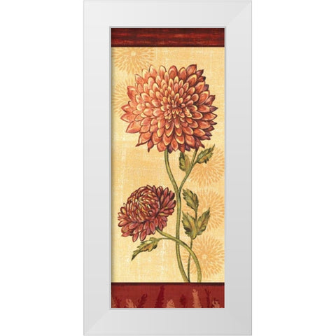 Dahlia I White Modern Wood Framed Art Print by Audrey, Charlene
