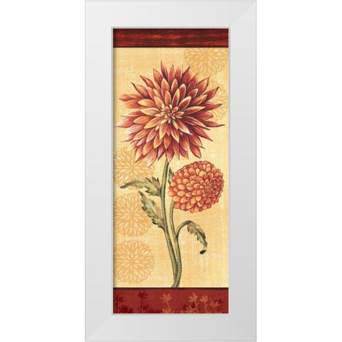 Dahlia II White Modern Wood Framed Art Print by Audrey, Charlene