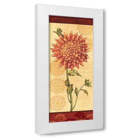 Dahlia IV White Modern Wood Framed Art Print by Audrey, Charlene