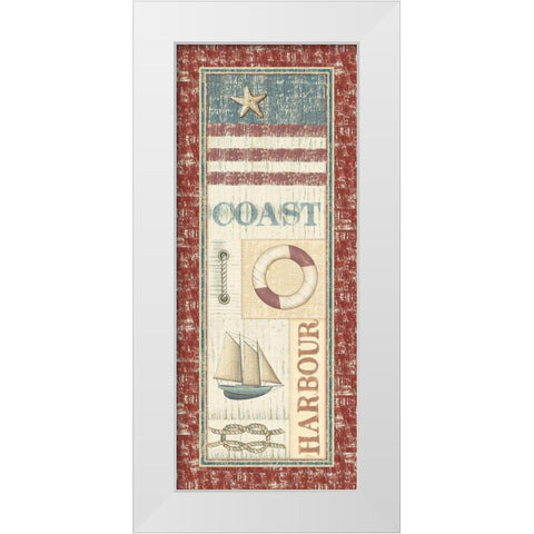 Coastal I White Modern Wood Framed Art Print by Audrey, Charlene