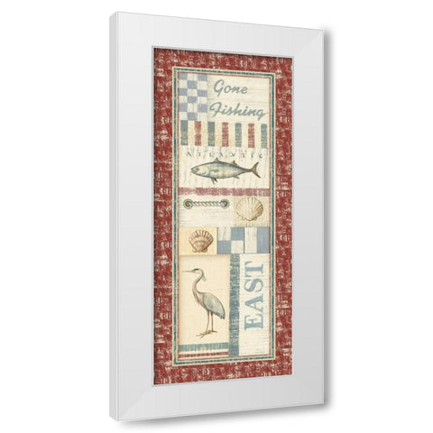 Coastal IV White Modern Wood Framed Art Print by Audrey, Charlene