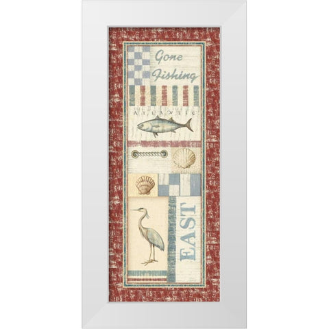 Coastal IV White Modern Wood Framed Art Print by Audrey, Charlene