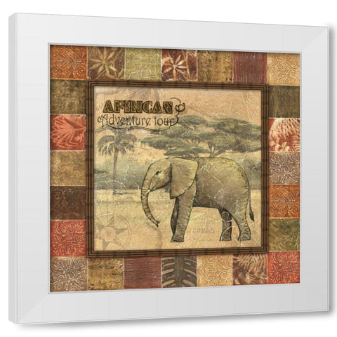 Safari II White Modern Wood Framed Art Print by Audrey, Charlene
