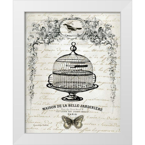 French Birdcage I White Modern Wood Framed Art Print by Babbit, Gwendolyn