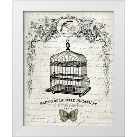 French Birdcage II White Modern Wood Framed Art Print by Babbit, Gwendolyn