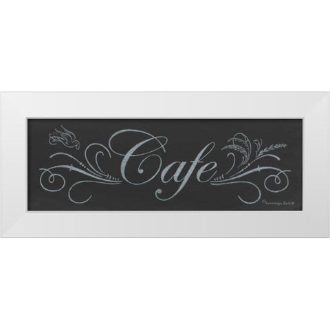 Cafe Chalkboard White Modern Wood Framed Art Print by Babbitt, Gwendolyn