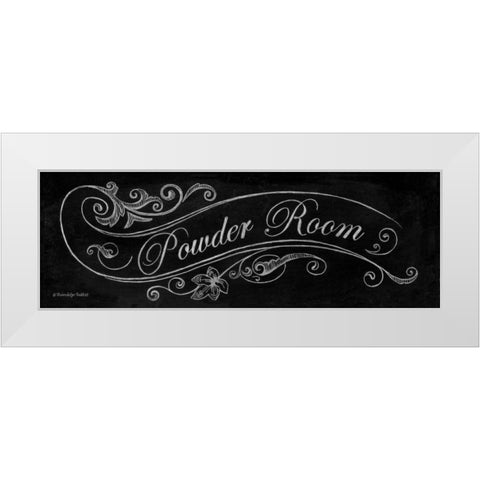 Chalk Powder Room White Modern Wood Framed Art Print by Babbitt, Gwendolyn