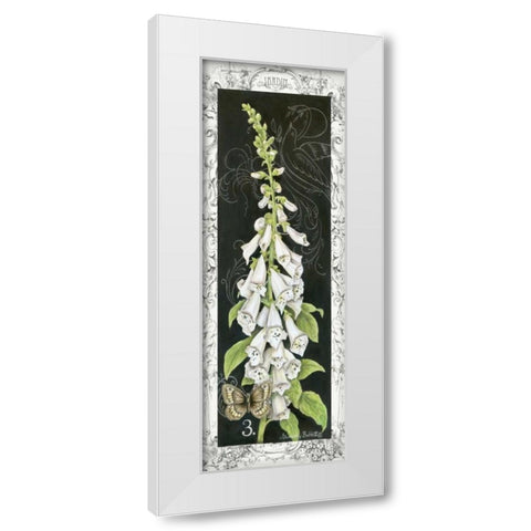 Foxglove White Modern Wood Framed Art Print by Babbitt, Gwendolyn