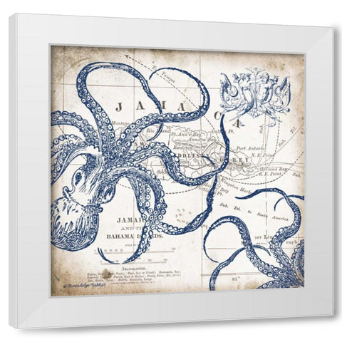 Octopi II White Modern Wood Framed Art Print by Babbitt, Gwendolyn