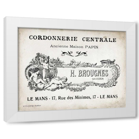 French Letterhead I White Modern Wood Framed Art Print by Babbitt, Gwendolyn