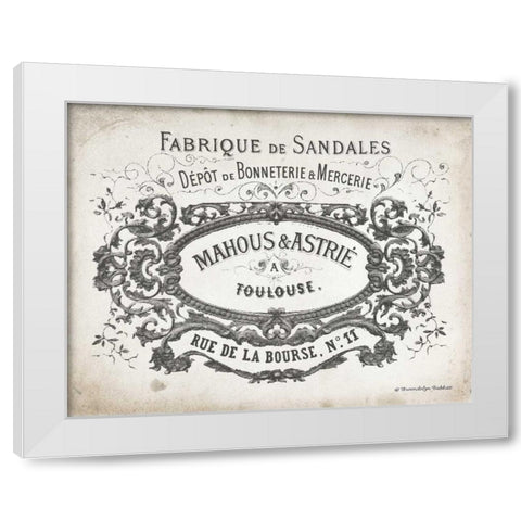 French Letterhead II White Modern Wood Framed Art Print by Babbitt, Gwendolyn