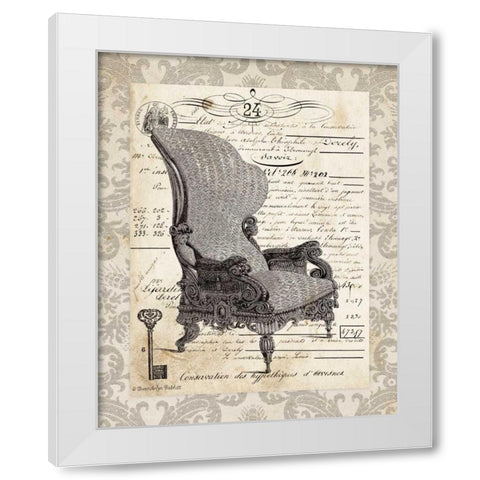 French Chair I White Modern Wood Framed Art Print by Babbitt, Gwendolyn